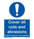 5739 Cover all cuts and abrasions. Report sickness immediately