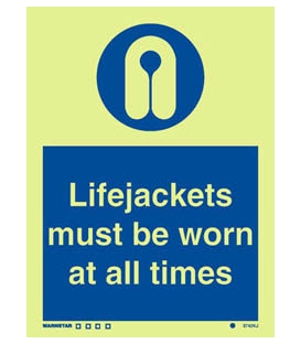 5742 Lifejackets must be worn at all times + symbol