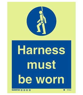 5743 Harness must be worn + symbol