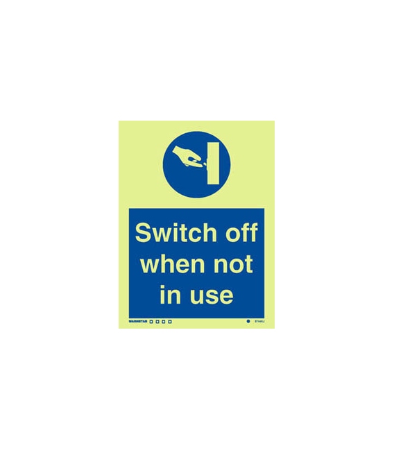 5744 Switch off when not in use + symbol