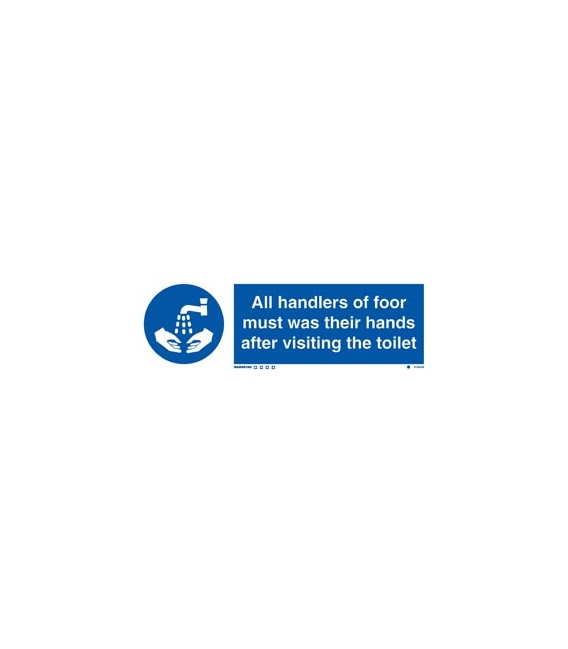 5745 All Handlers of food must wash their hands after visiting the toilet