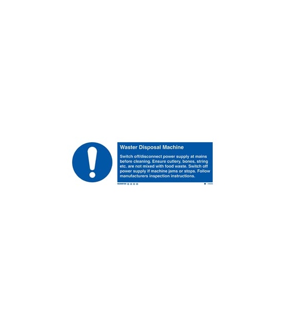 5756 Waste Disposal Machine (Safety Instructions.)