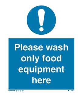 5759 Please wash only food equipment here.