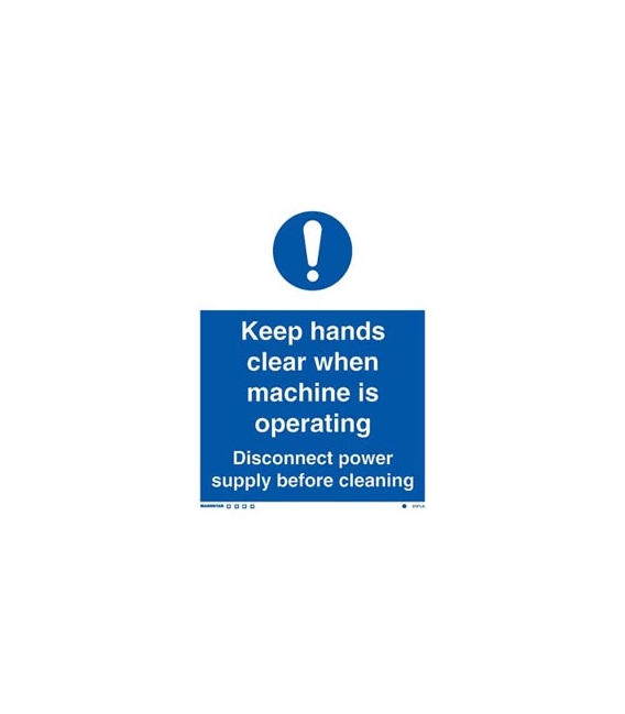 5761 Keep hands clear when machine is operating