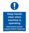 5761 Keep hands clear when machine is operating
