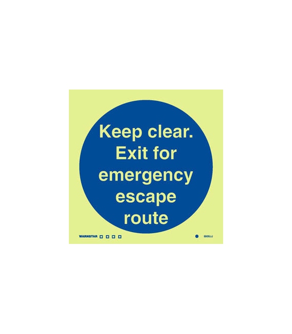 5800 Keep clear. Exit for emergency escape route