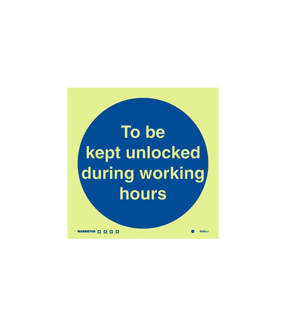 5806 To be kept unlocked during working hours