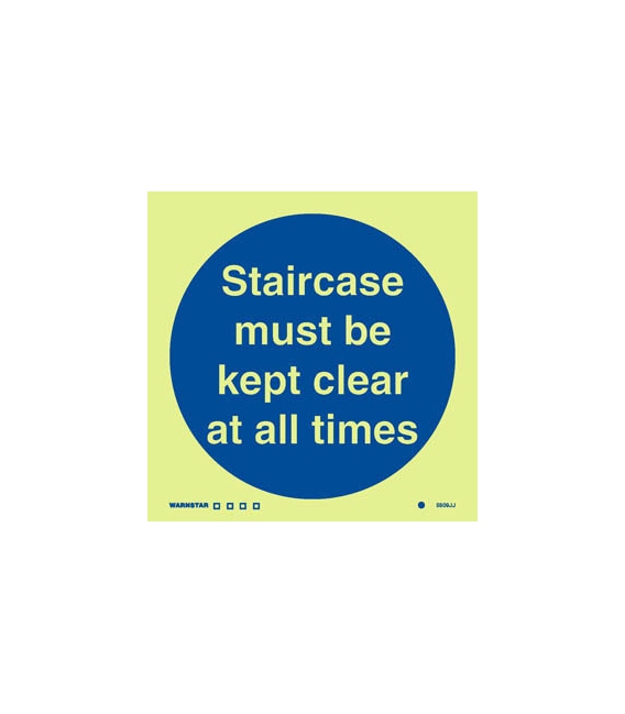 5809 Staircase must be kept clear at all times