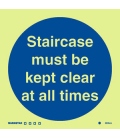 5809 Staircase must be kept clear at all times