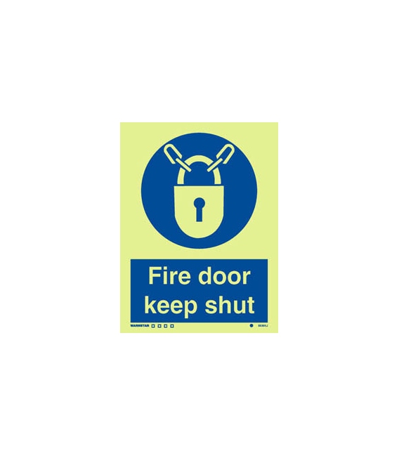 5838 Fire door keep locked + Lock symbol