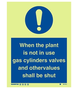 5873 When plant is not in use gas cylinders…