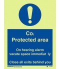 5876 Co2 protected area. On hearing alarm vacate space.. + !