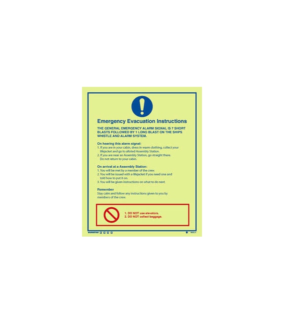 5900 Emergency evacuation instructions