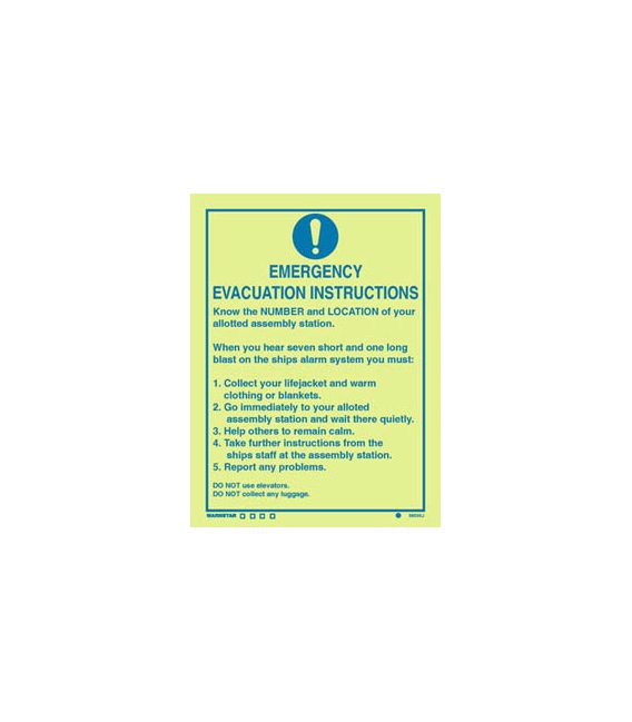 5903 Emergency evacuation instructions
