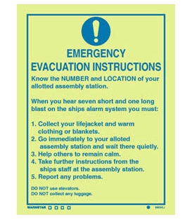 5903 Emergency evacuation instructions