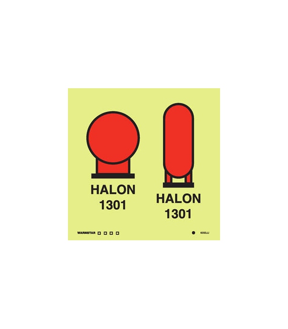 6050 Halon 1301 bottles in a protected area