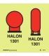 6050 Halon 1301 bottles in a protected area