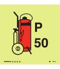 6085 Maritime Progress 50kg Wheeled powder fire extinguisher
