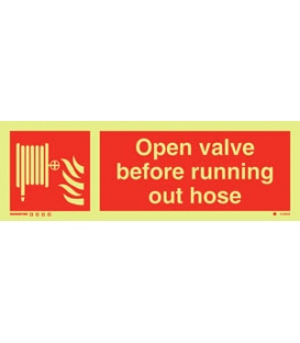 6146 Open valve before running out hose + symbol
