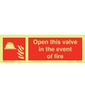 6154 Open this valve in the event of fire + symbol