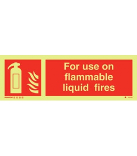 6164 For use on flammable liquid fires + symbol