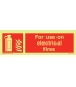 6165 For use on electrical fires + symbol