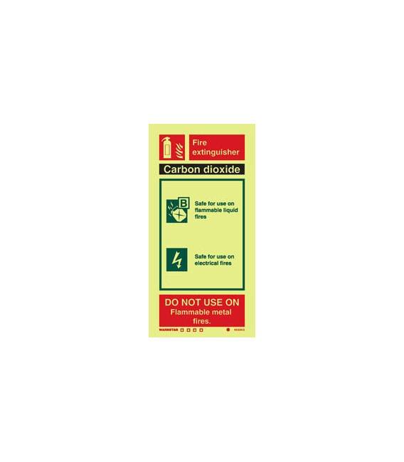 6433 Carbon dioxide fire extinguisher (including class pictos)