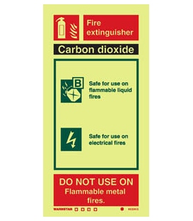 6433 Carbon dioxide fire extinguisher (including class pictos)