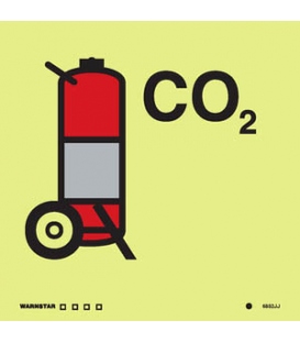6852 Co2 wheeled fire extinguisher
