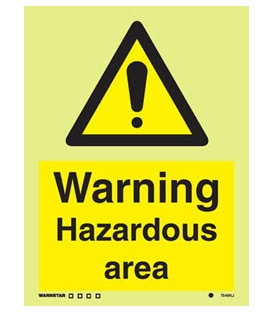 7549 Warning Hazardous area