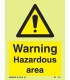 7549 Warning Hazardous area