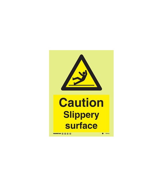 7574 Caution Slippery surface