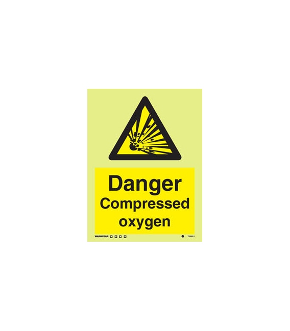 7585 Danger Compressed oxygen