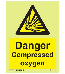 7585 Danger Compressed oxygen