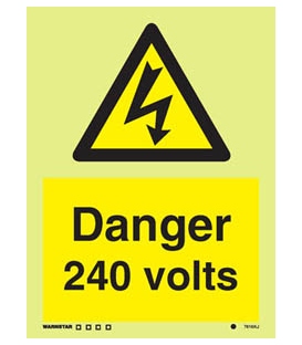7616 Danger 240 volts