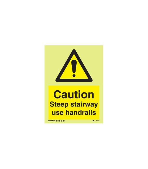 7624 Caution Steep stairway use handrails