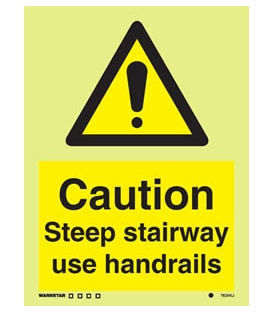 7624 Caution Steep stairway use handrails
