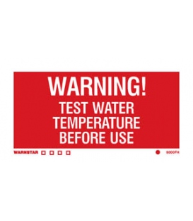 8000 Warning test water temperature before use