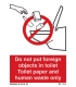 8002 No foreign objects in toilet & symbol
