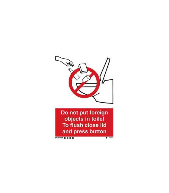 8003 No foreign objects in toilet vacuum system & symbol