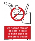 8003 Do not put foreign objects in toilet