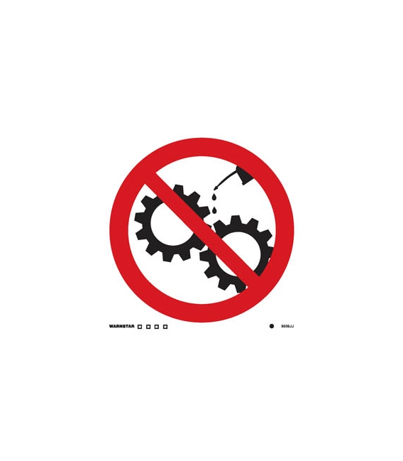 8508 No maintenance on moving machinery symbol