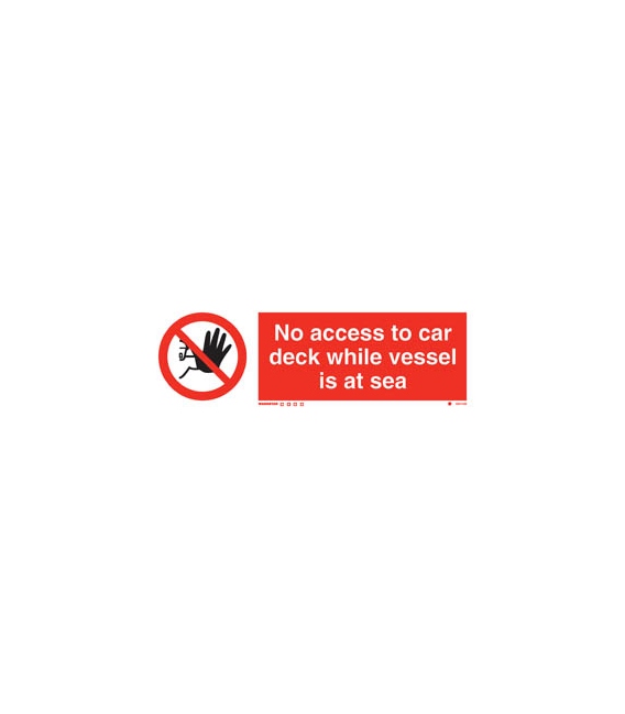8541 No access to car deck while vessel is at sea + symbol
