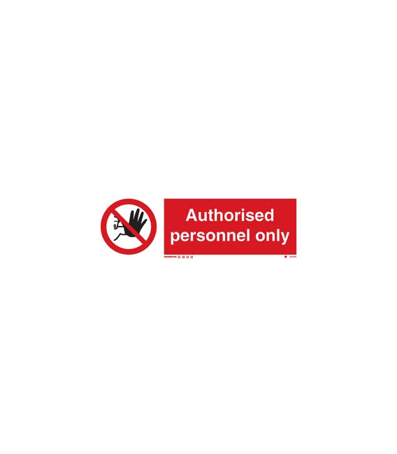 8545 Authorised personnel only + symbol