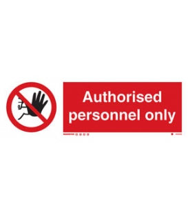 8545 Authorised personnel only + symbol