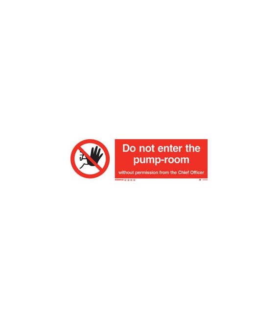 8546 Do not enter pump room without permission… + symbol
