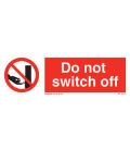 8551 Do not switch off + symbol