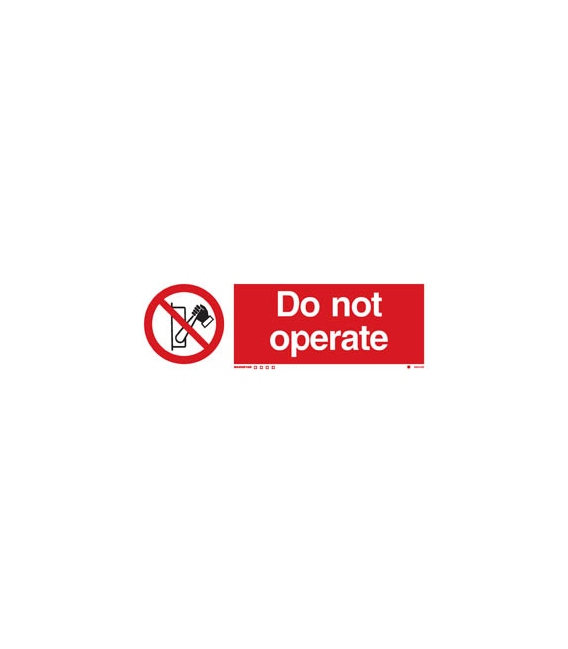 8553 Do not operate + symbol