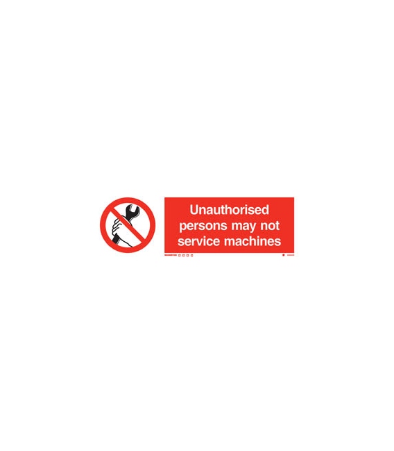 8555 Unauthorised persons may not service machines + symbol