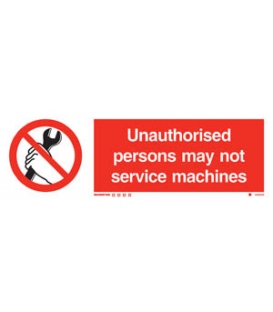 8555 Unauthorised persons may not service machines + symbol